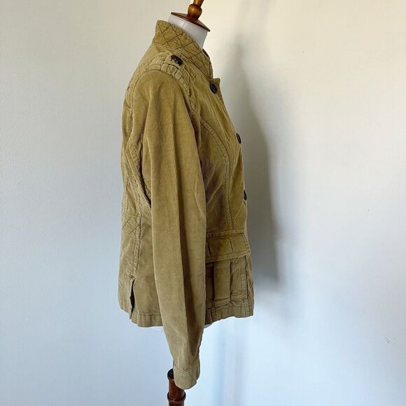 Eddie Bauer Womens Corduroy Blazer Jacket Size Medium M Tan Beige Cord Buttons - Picture 9 of 16